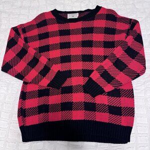 Vintage Christmas Red Plaid  Sweater Size S/M Women’s Great American Sweater Co.